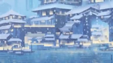 手绘厚重雪景大雪节气视频的预览图